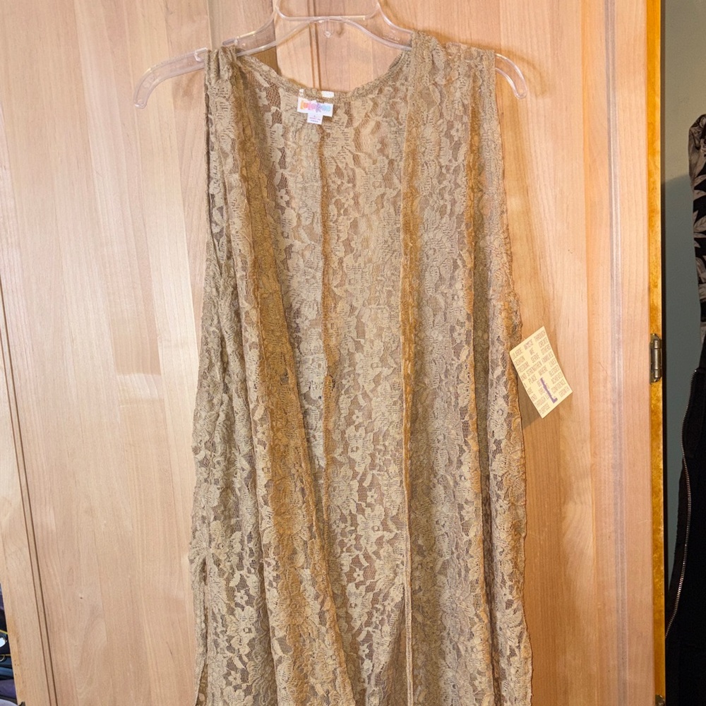 LuLaRoe Lace Vest in Brown
